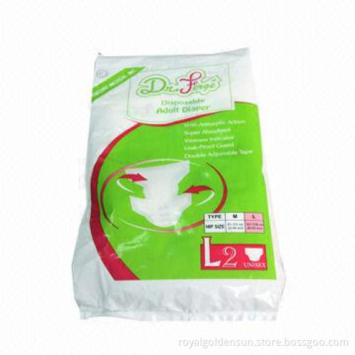Disposable adult diapers with PP tapes